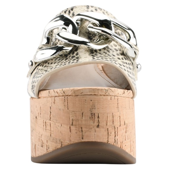 Marc Fisher LTD Vaneda platform slide leather  upper sandal - Picture 4 of 5